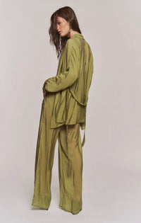 Green Martini Cardigan & Pant Ensemble