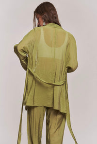 Green Martini Cardigan & Pant Ensemble