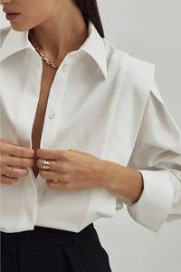 Saint Elegance Long Sleeve with Pleated Detailing Top