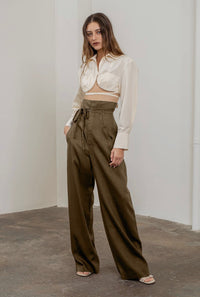 Elevated Mocha High-Rise Comfort Pants