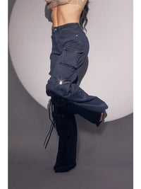 Luxe Navy Cargo with Suede Accents