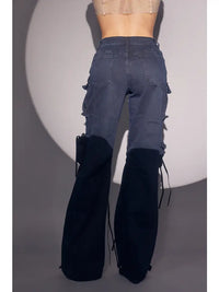 Luxe Navy Cargo with Suede Accents