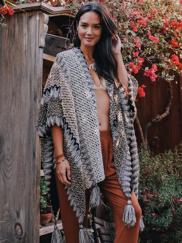 Boho Fall Crochet Ruana