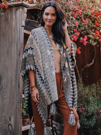 Boho Fall Crochet Ruana