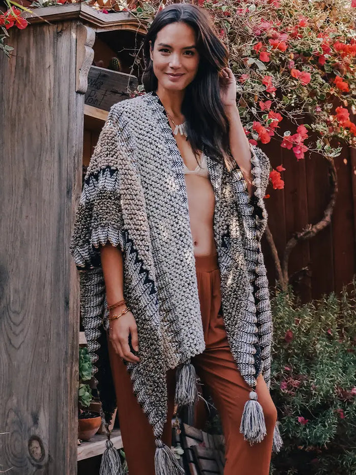 Boho Fall Crochet Ruana