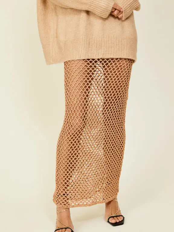 Bold Luminescence Netted Skirt