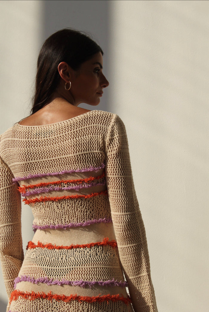 Antonia Knitted Fringe Dress