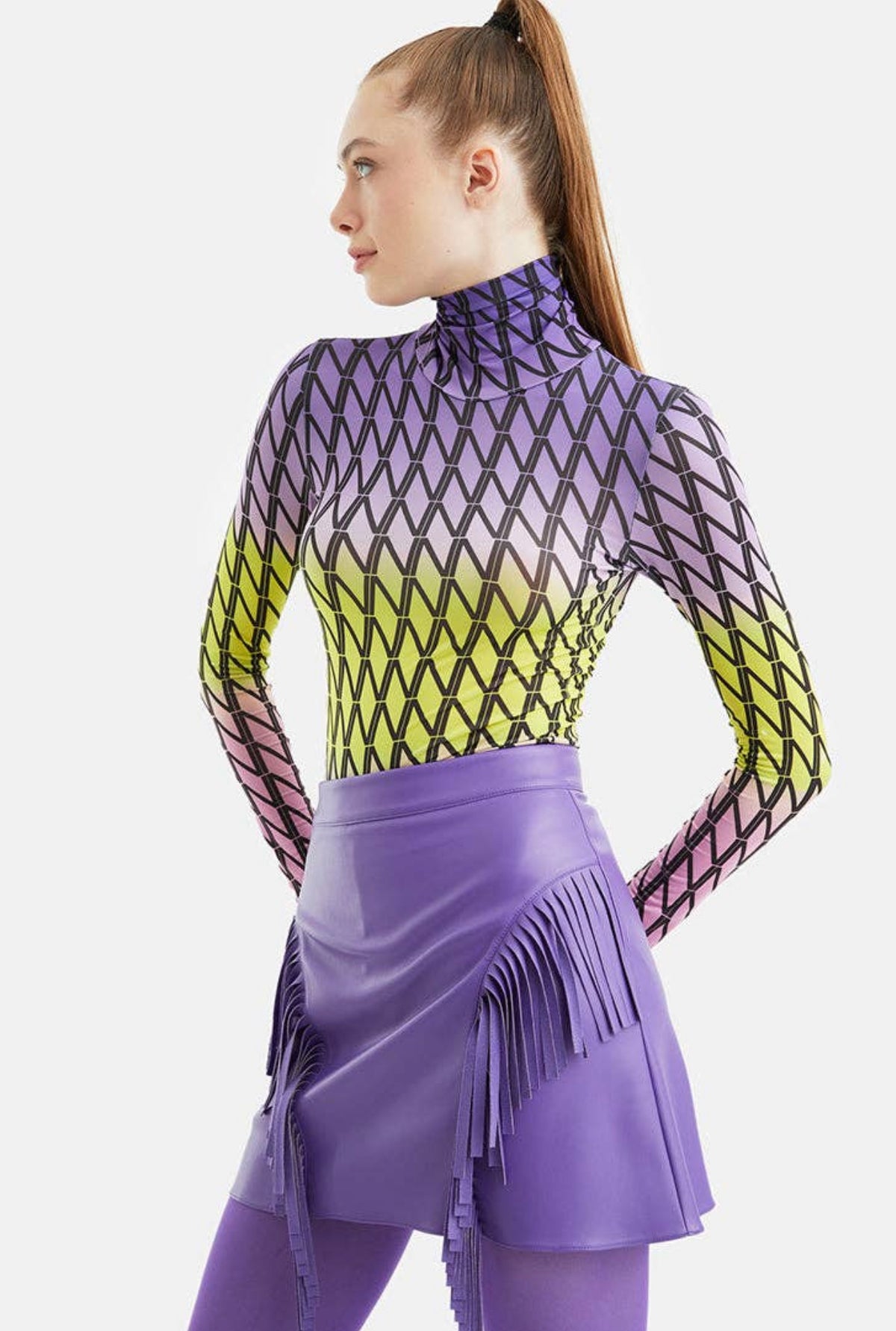 Tetris Turtleneck Bodysuit