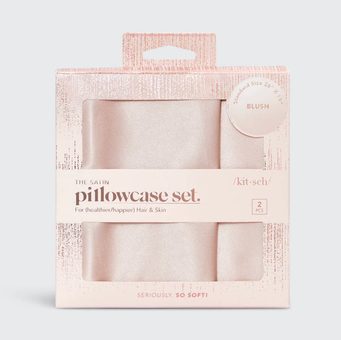 Silky Blush Satin Pillowcase Set