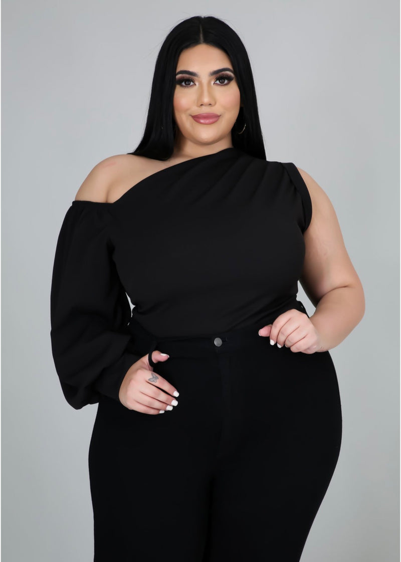 Dolly Divine One-Sleeve Plus Top