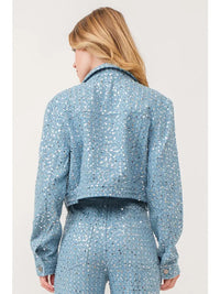 Revel in Sequin Cropped Jacket