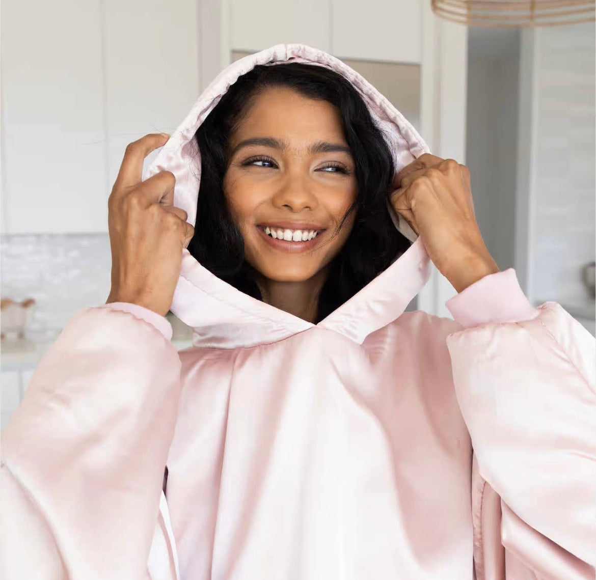 24ss NICENESS Silk Sweat Hoodie CORGAN M Silky Satin Self-Care 