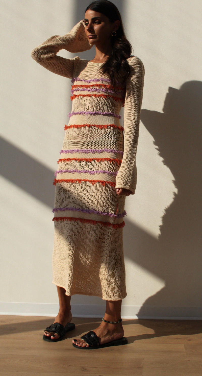 Antonia Knitted Fringe Dress